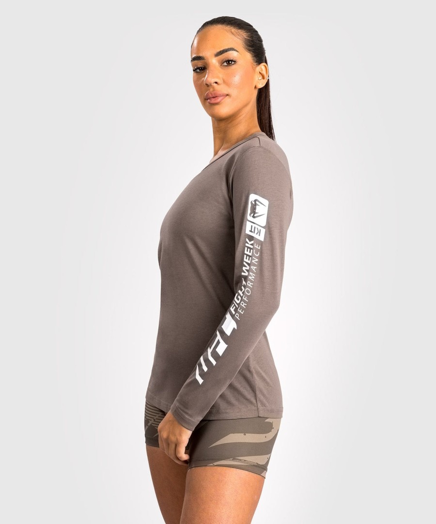 ufc adrenaline by venum fight week Γυναικείο Μακρυμάνικο Βαμβακερό t-shirt - Χάλκινο