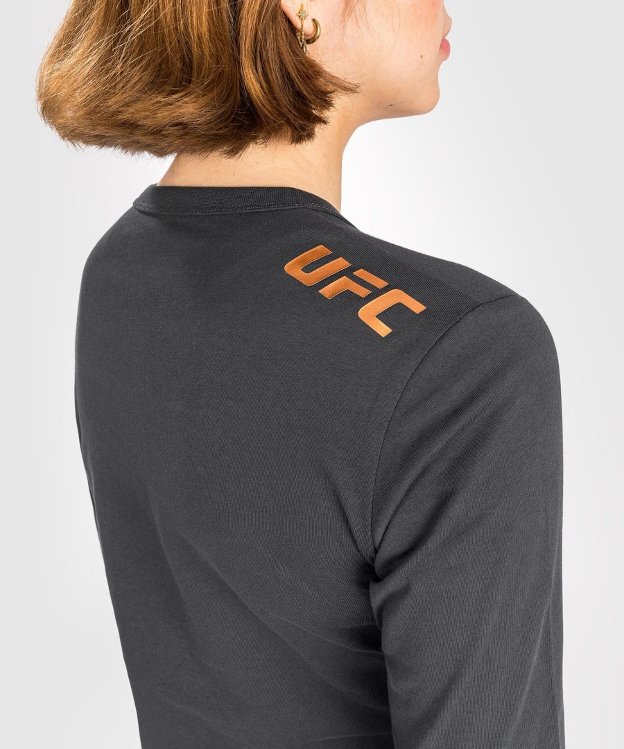 ufc adrenaline από venum fight week Γυναικείο Μακρυμάνικο Βαμβακερό t-shirt - Γκρι Ανθρακί