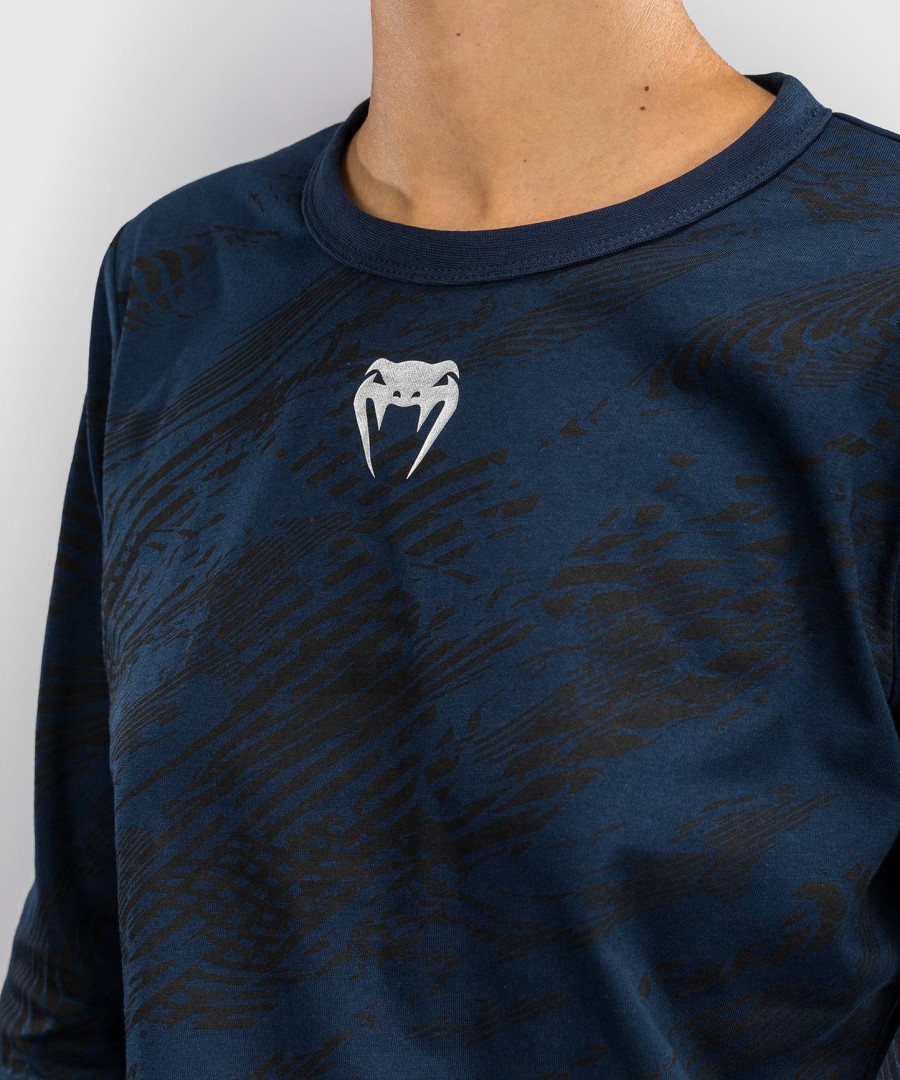 ufc fusion by venum fight week Γυναικείο Μακρυμάνικο Βαμβακερό t-shirt - oceanic blue