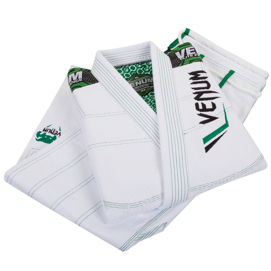 venum elite bjj gi - ΛευκόΠράσινο
