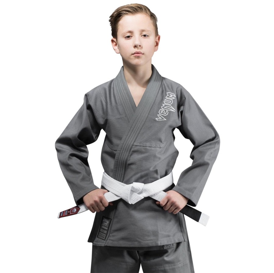 Παιδικό gi bjj venum contender Δωρεάν λευκή ζώνη - Γκρι