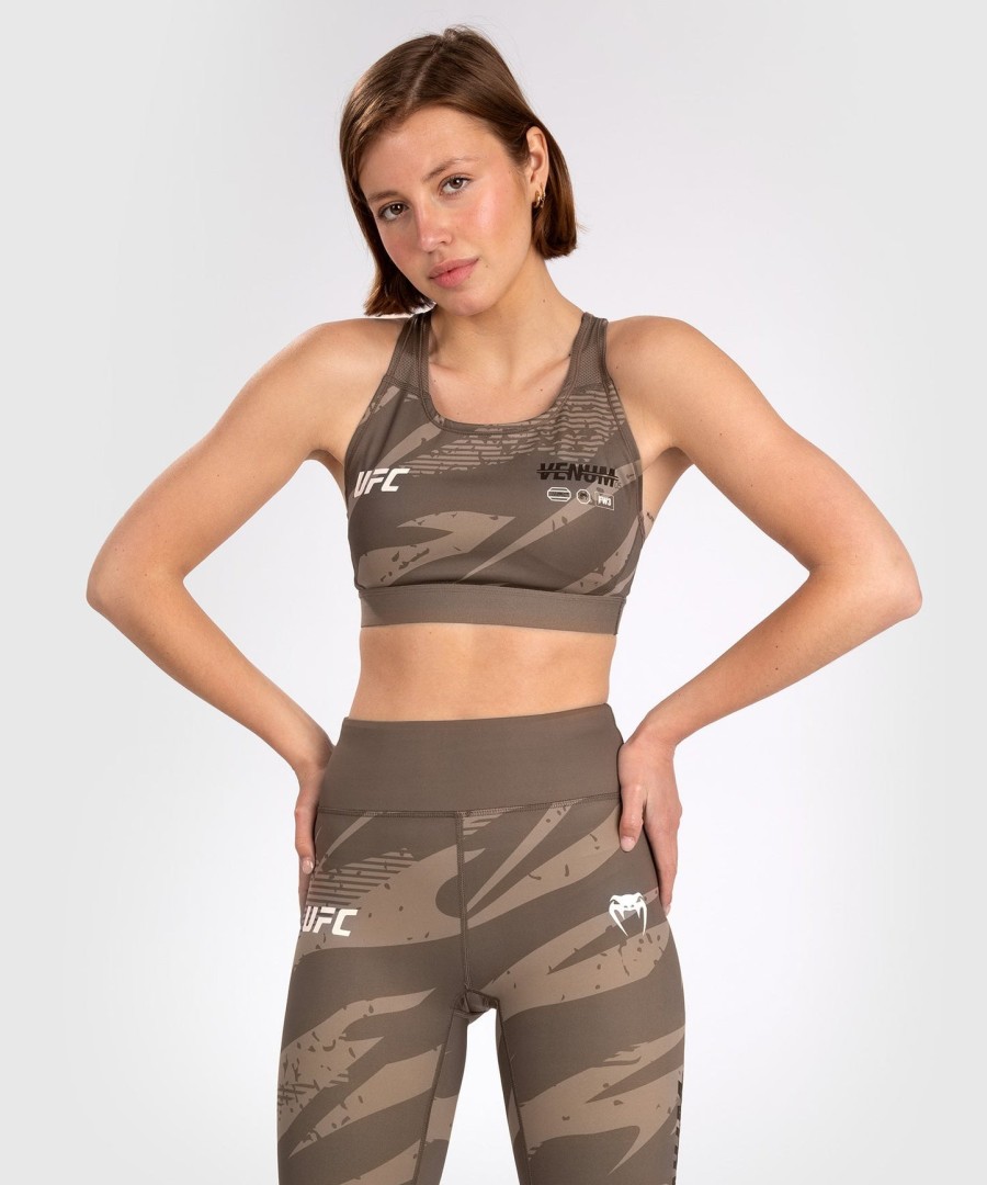 Αθλητικό σουτιέν ufc adrenaline από venum fight week για γυναίκες - desert camouflage
