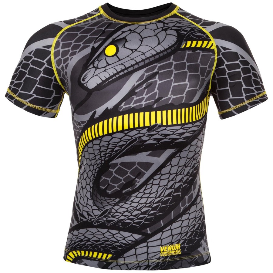 venum snaker rashguard - Κοντά μανίκια - ΜαύροΚίτρινο
