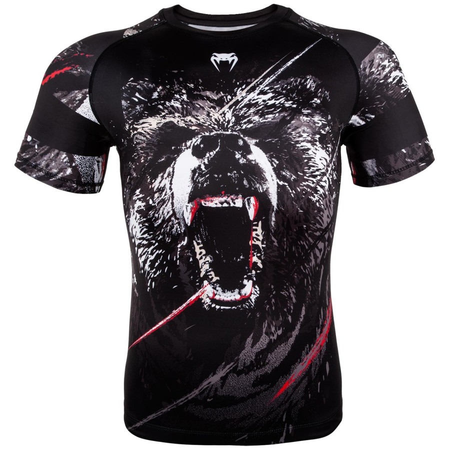 venum grizzli rashguard - Κοντά Μανίκια - ΜαύροΛευκό