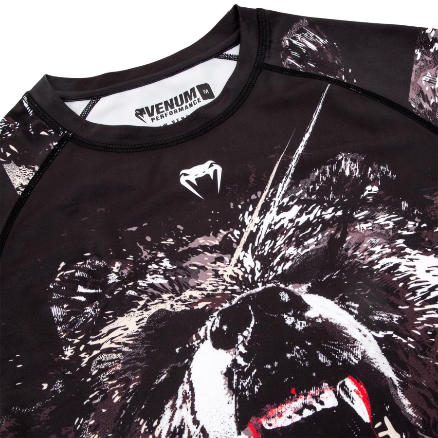 venum grizzli rashguard - Κοντά Μανίκια - ΜαύροΛευκό