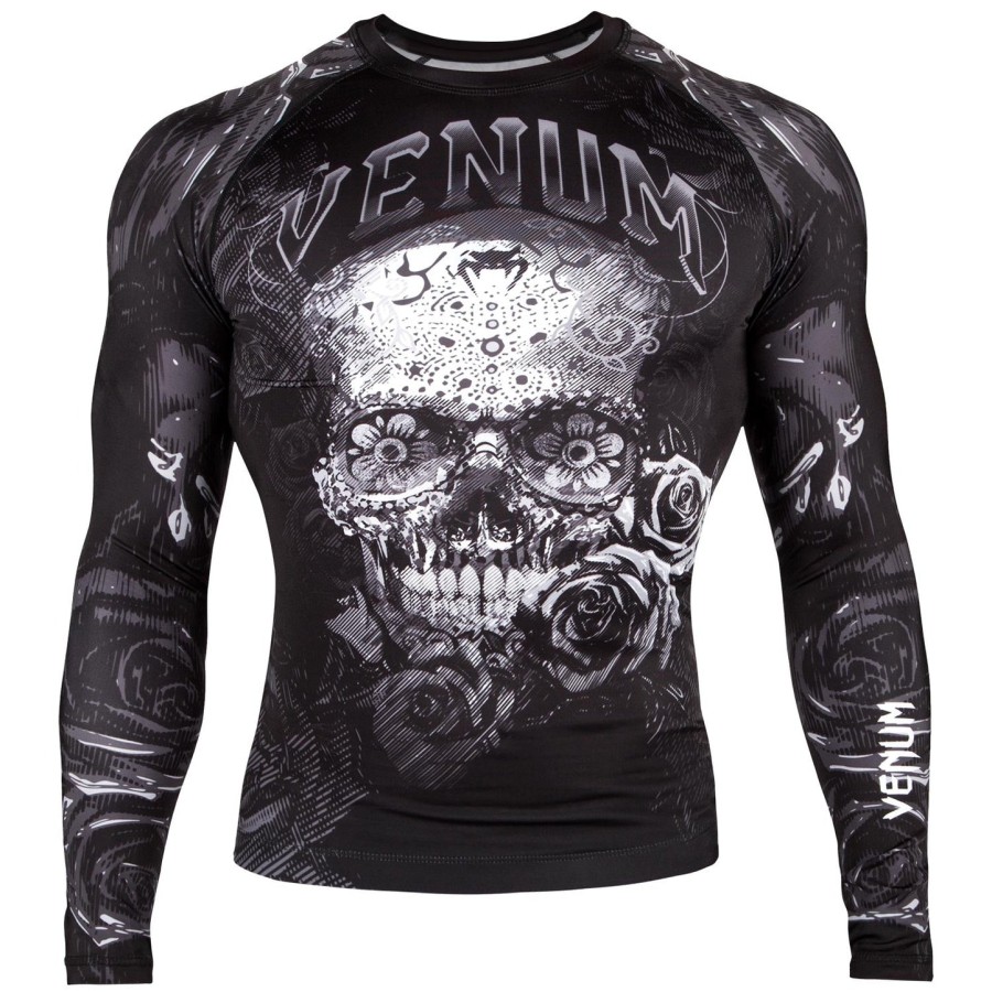 venum santa muerte 3.0 rashguard - Μακριά μανίκια - ΜαύροΛευκό