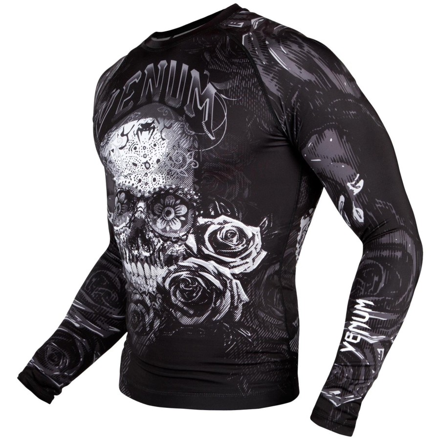 venum santa muerte 3.0 rashguard - Μακριά μανίκια - ΜαύροΛευκό