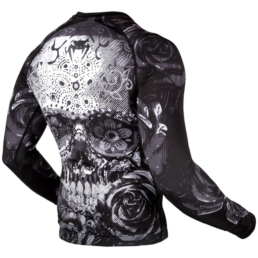 venum santa muerte 3.0 rashguard - Μακριά μανίκια - ΜαύροΛευκό