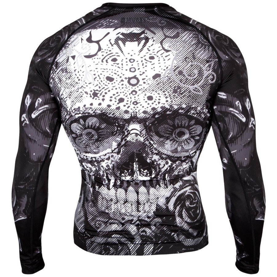 venum santa muerte 3.0 rashguard - Μακριά μανίκια - ΜαύροΛευκό