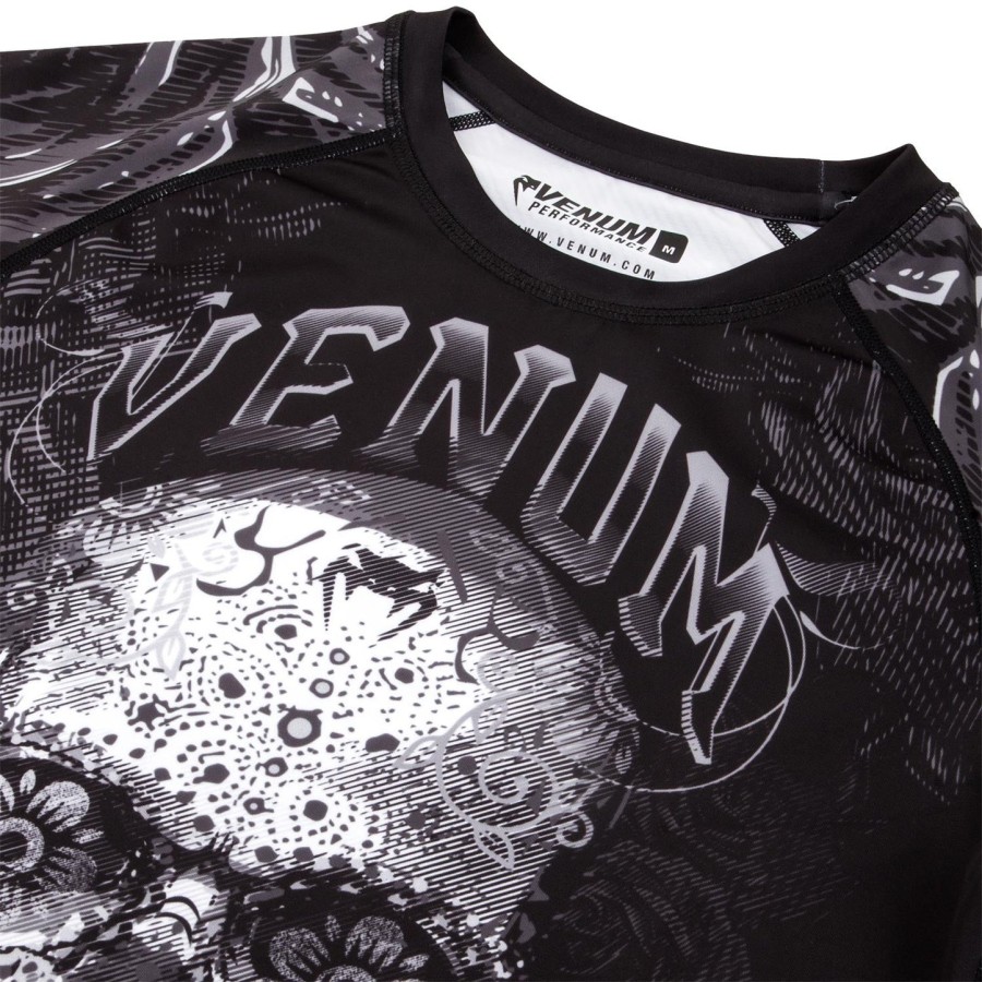 venum santa muerte 3.0 rashguard - Μακριά μανίκια - ΜαύροΛευκό