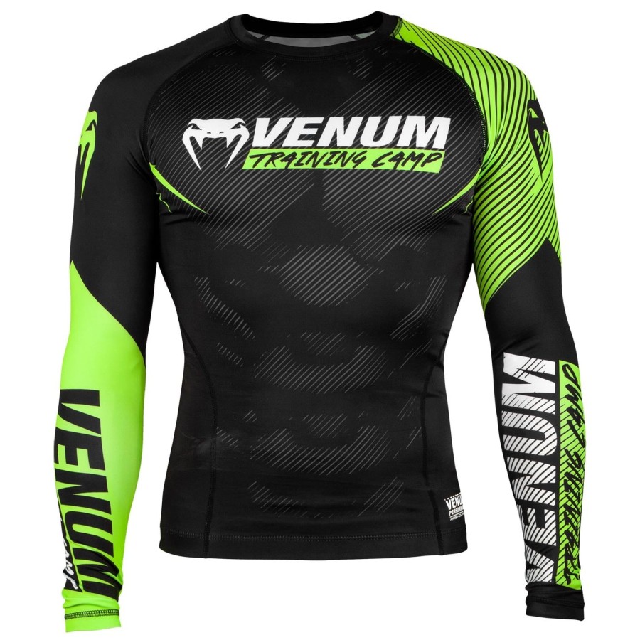 venum training camp 2.0 rashguard - Μακριά μανίκια - ΜαύροΝεο κίτρινο
