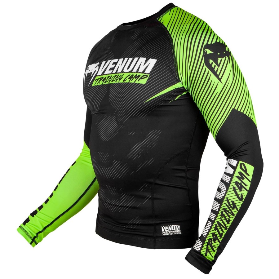 venum training camp 2.0 rashguard - Μακριά μανίκια - ΜαύροΝεο κίτρινο