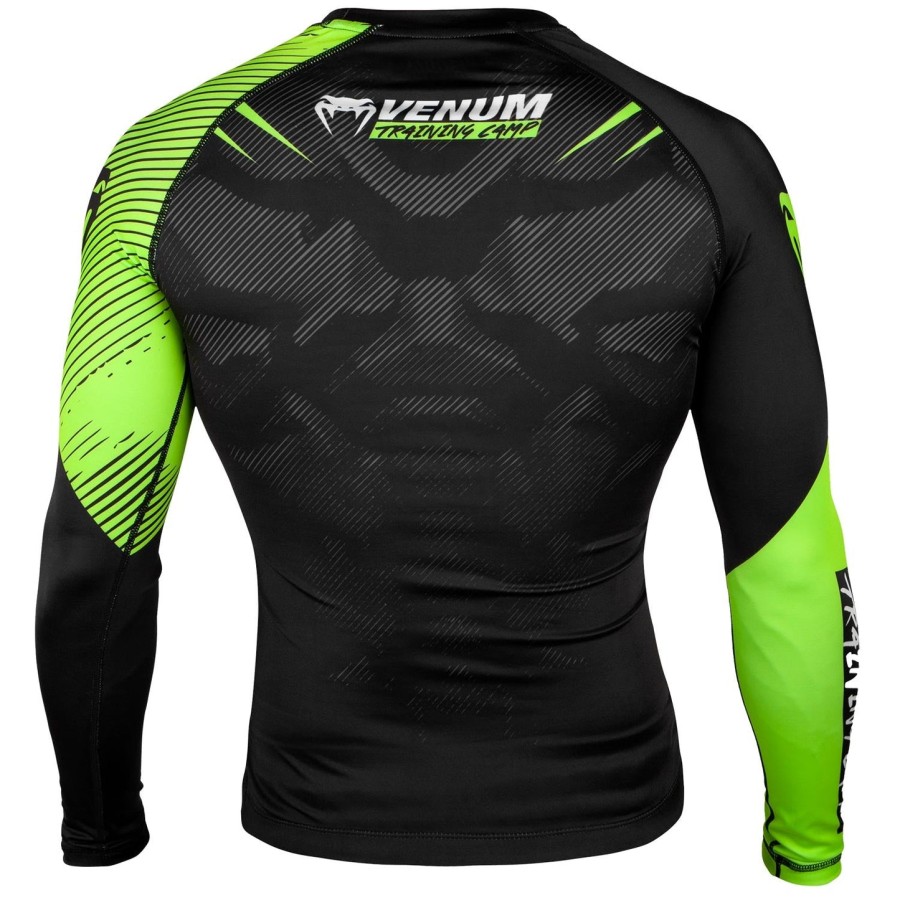 venum training camp 2.0 rashguard - Μακριά μανίκια - ΜαύροΝεο κίτρινο