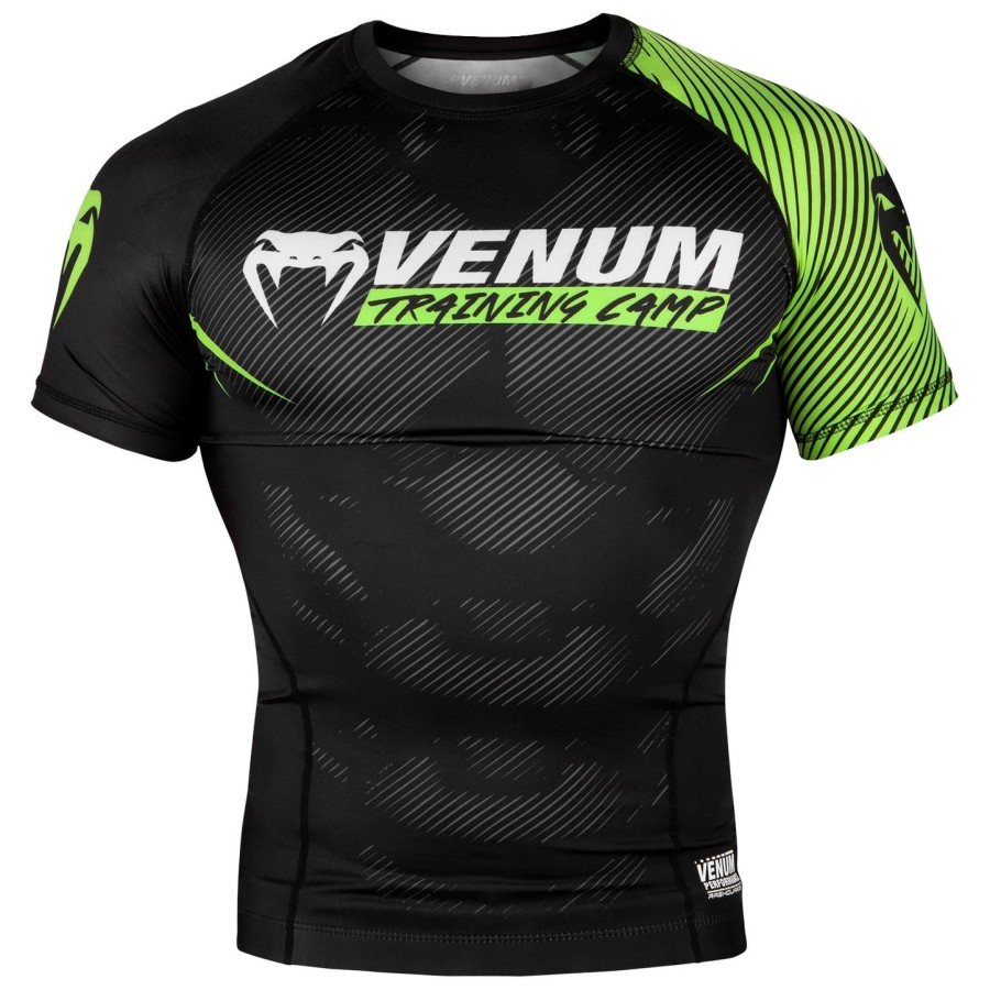 venum training camp 2.0 rashguard - Κοντά Μανίκια - ΜαύροΝεο Κίτρινο