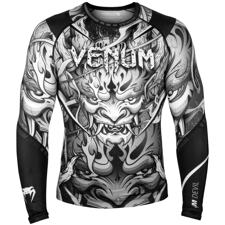 venum devil rashguard - Μακριά Μανίκια - ΛευκόΜαύρο