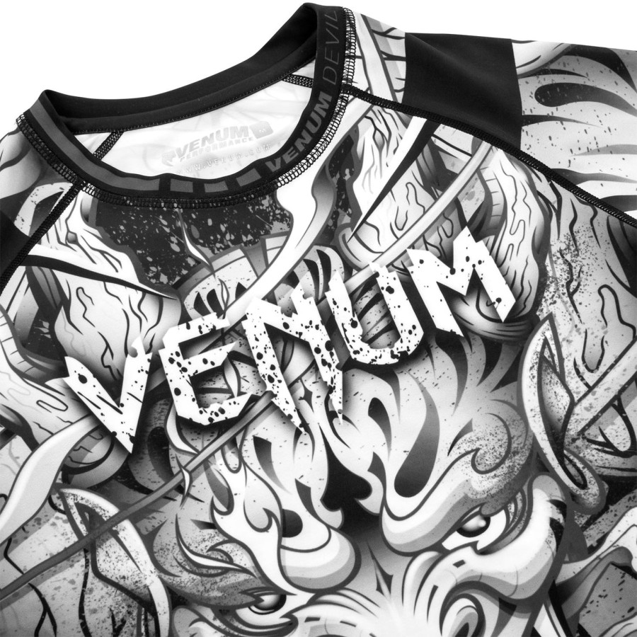 venum devil rashguard - Μακριά Μανίκια - ΛευκόΜαύρο