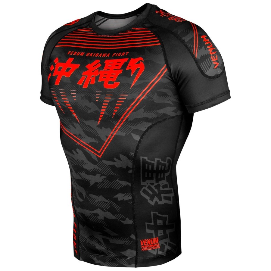 venum okinawa 2.0 rashguard - Κοντά Μανίκια - ΜαύροΚόκκινο