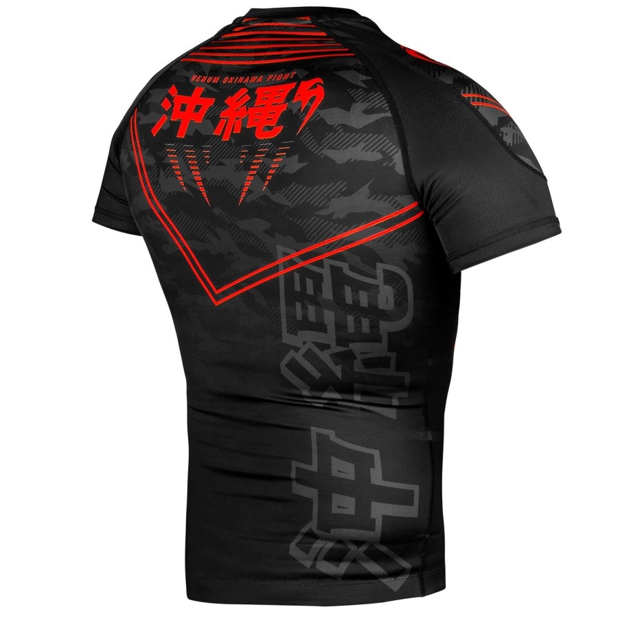 venum okinawa 2.0 rashguard - Κοντά Μανίκια - ΜαύροΚόκκινο