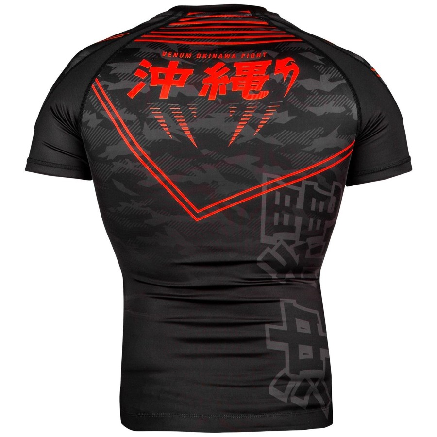 venum okinawa 2.0 rashguard - Κοντά Μανίκια - ΜαύροΚόκκινο