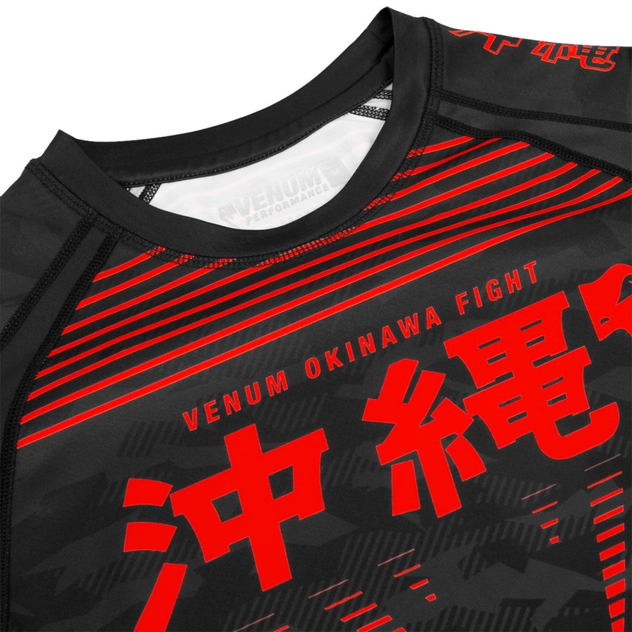 venum okinawa 2.0 rashguard - Κοντά Μανίκια - ΜαύροΚόκκινο