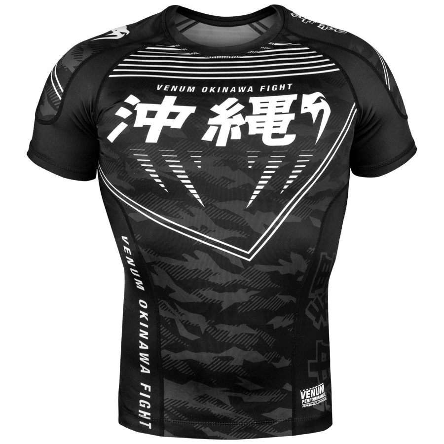 venum okinawa 2.0 rashguard - Κοντά Μανίκια - ΜαύροΛευκό