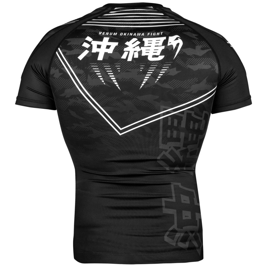 venum okinawa 2.0 rashguard - Κοντά Μανίκια - ΜαύροΛευκό
