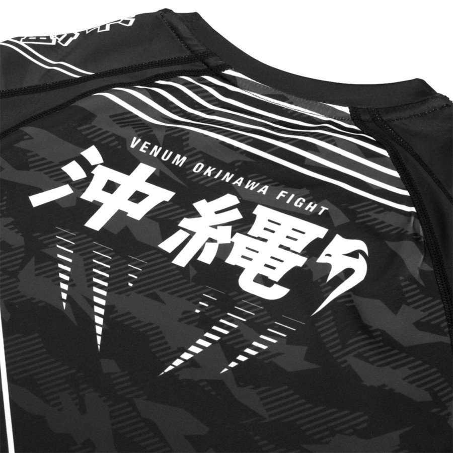 venum okinawa 2.0 rashguard - Κοντά Μανίκια - ΜαύροΛευκό