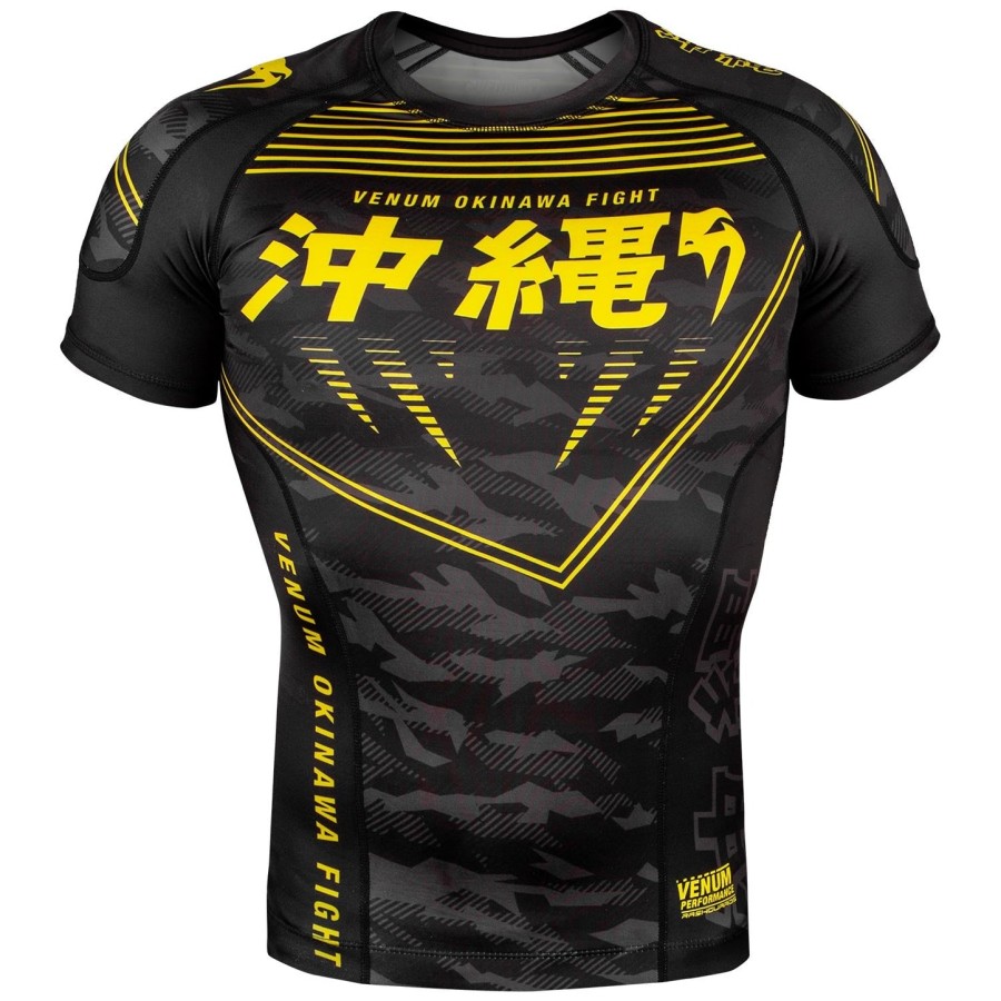 venum okinawa 2.0 rashguard - Κοντά Μανίκια - ΜαύροΚίτρινο