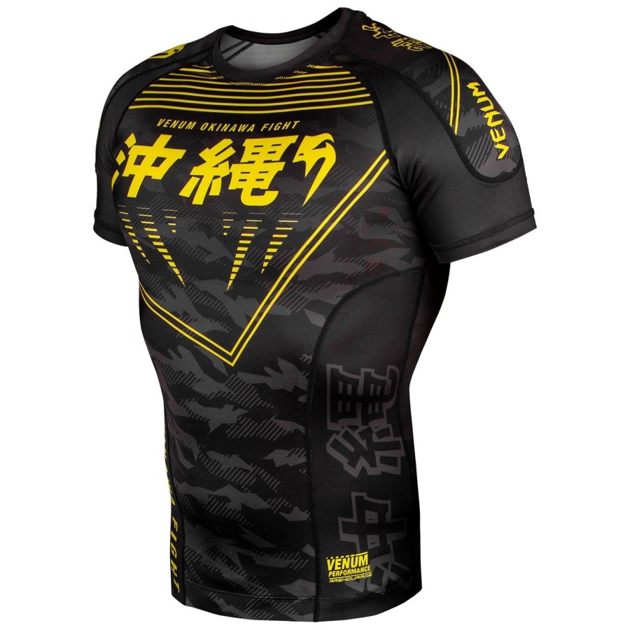 venum okinawa 2.0 rashguard - Κοντά Μανίκια - ΜαύροΚίτρινο