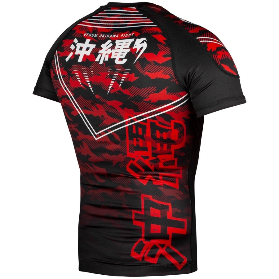 venum okinawa 2.0 rashguard - Κοντά Μανίκια - ΜαύροΛευκό-Κόκκινο
