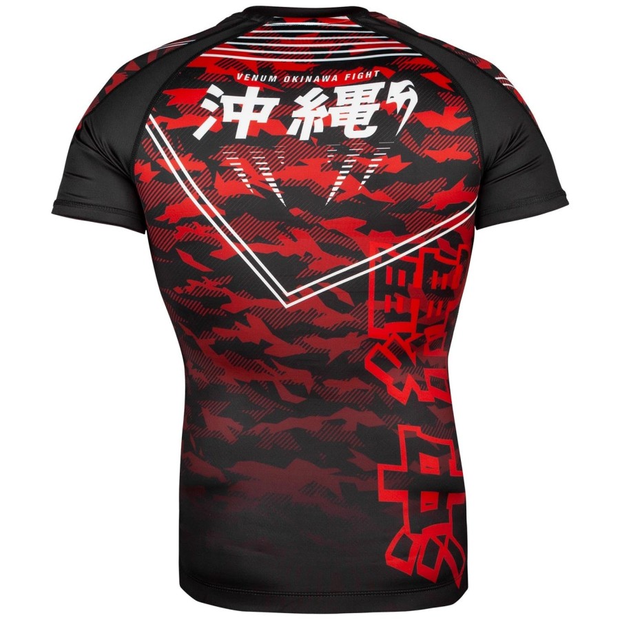 venum okinawa 2.0 rashguard - Κοντά Μανίκια - ΜαύροΛευκό-Κόκκινο