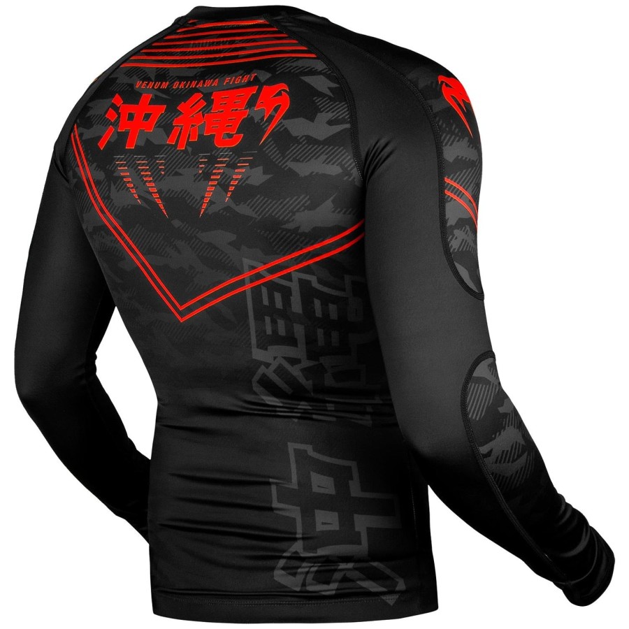 venum okinawa 2.0 rashguard - Μακριά μανίκια - ΜαύροΚόκκινο