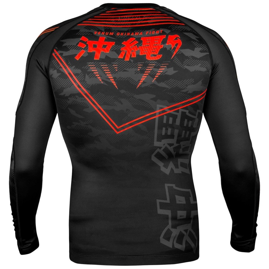 venum okinawa 2.0 rashguard - Μακριά μανίκια - ΜαύροΚόκκινο