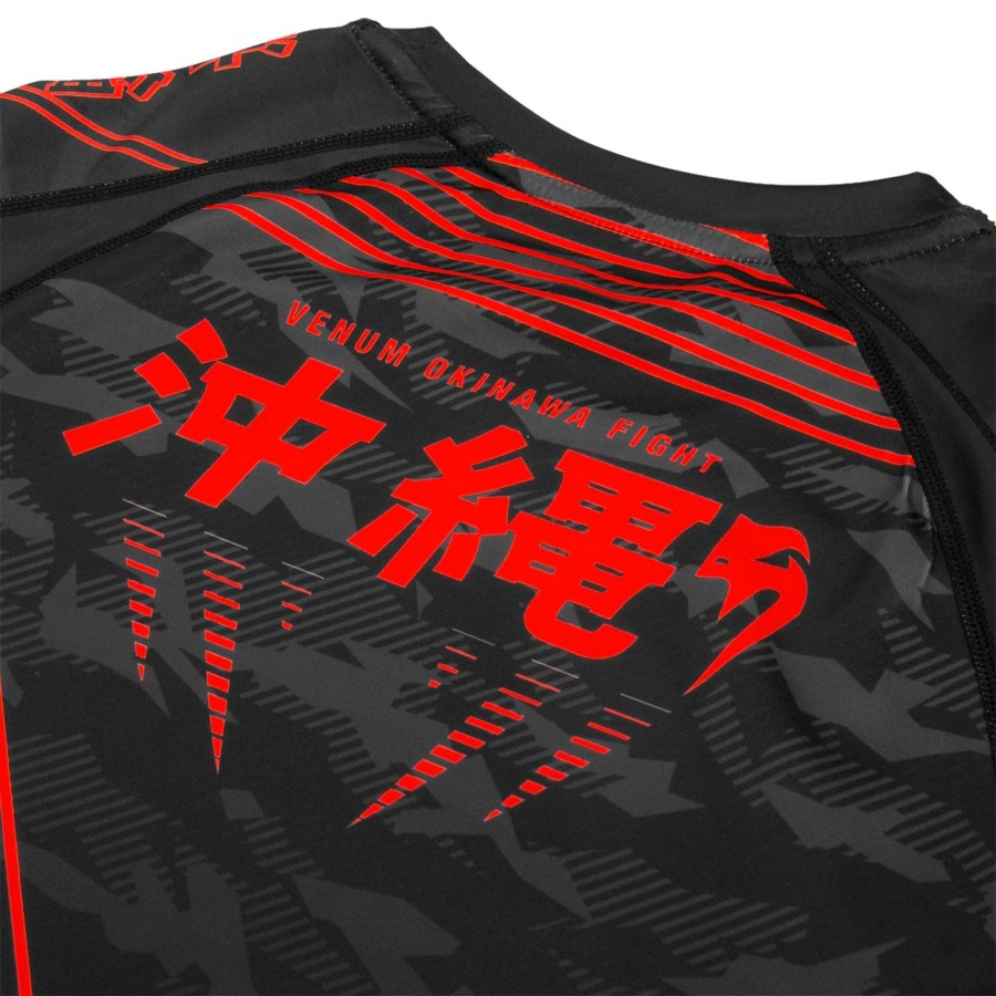 venum okinawa 2.0 rashguard - Μακριά μανίκια - ΜαύροΚόκκινο