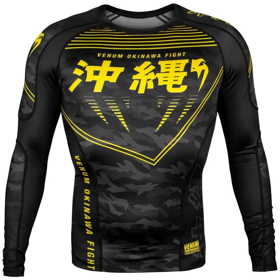 venum okinawa 2.0 rashguard - Μακριά μανίκια - ΜαύροΚίτρινο