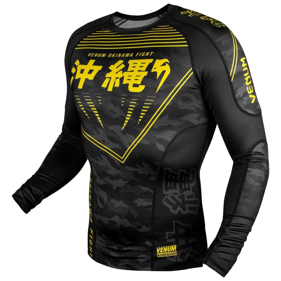 venum okinawa 2.0 rashguard - Μακριά μανίκια - ΜαύροΚίτρινο