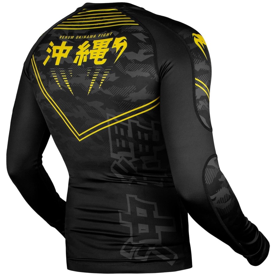 venum okinawa 2.0 rashguard - Μακριά μανίκια - ΜαύροΚίτρινο