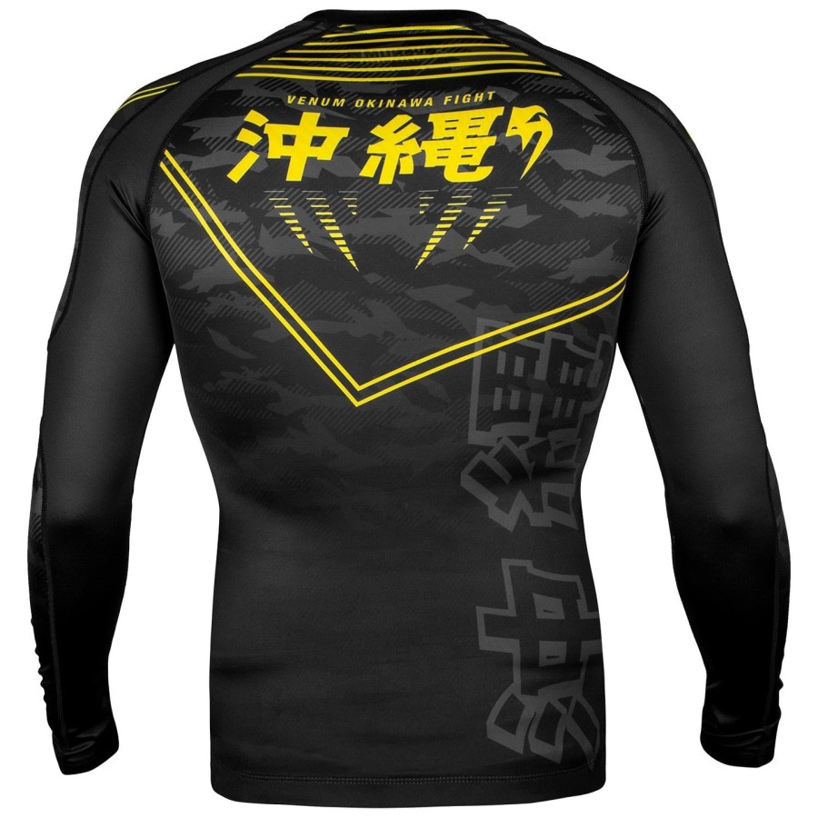 venum okinawa 2.0 rashguard - Μακριά μανίκια - ΜαύροΚίτρινο