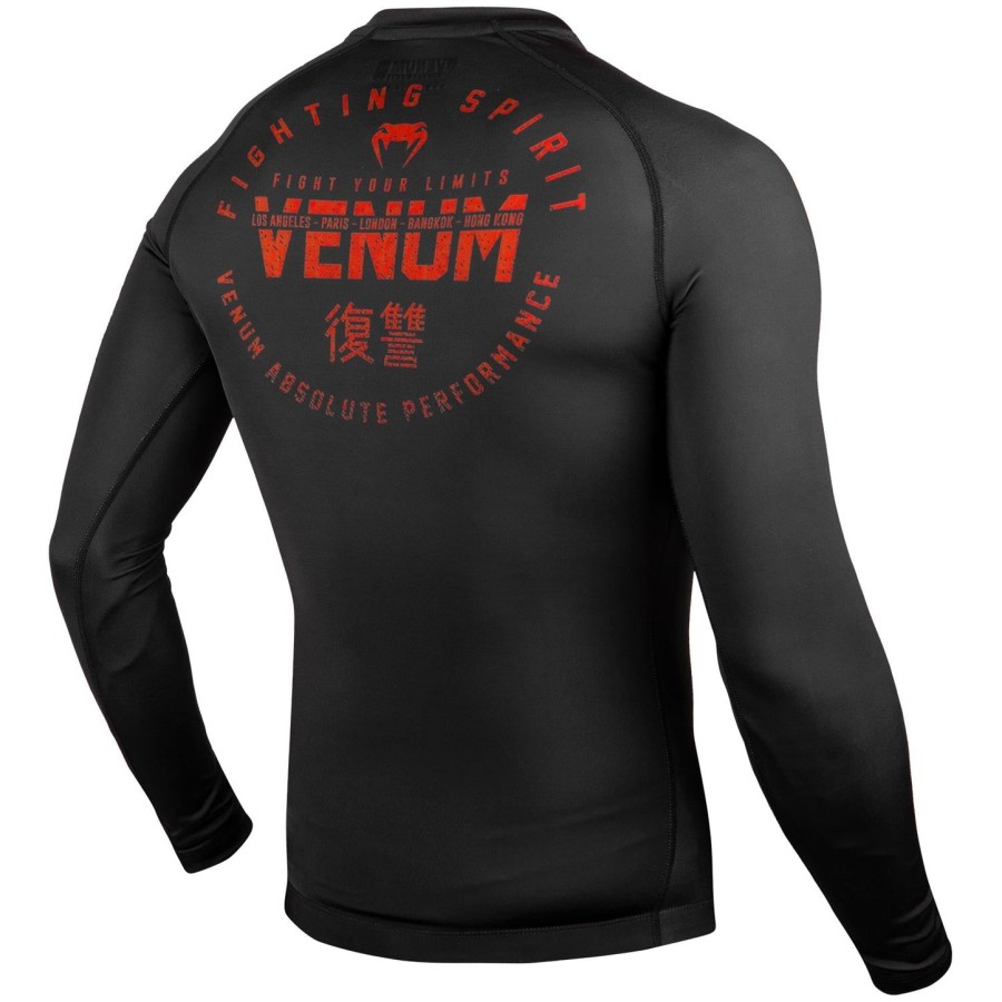 venum signature rashguard - Μακριά μανίκια - ΜαύροΚόκκινο