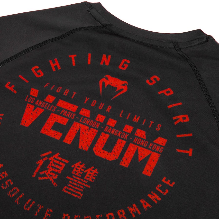 venum signature rashguard - Μακριά μανίκια - ΜαύροΚόκκινο
