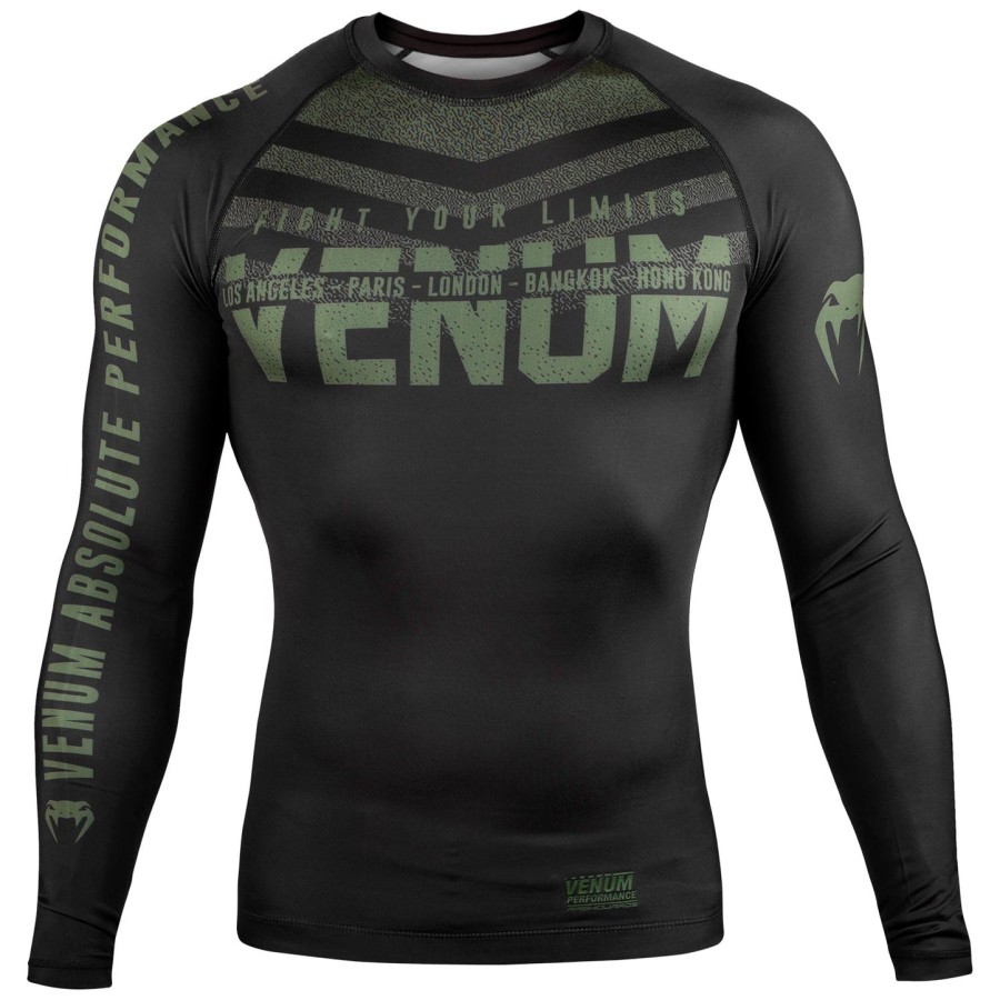 venum signature rashguard - Μακριά μανίκια - ΜαύροΧακί - Αποκλειστικό