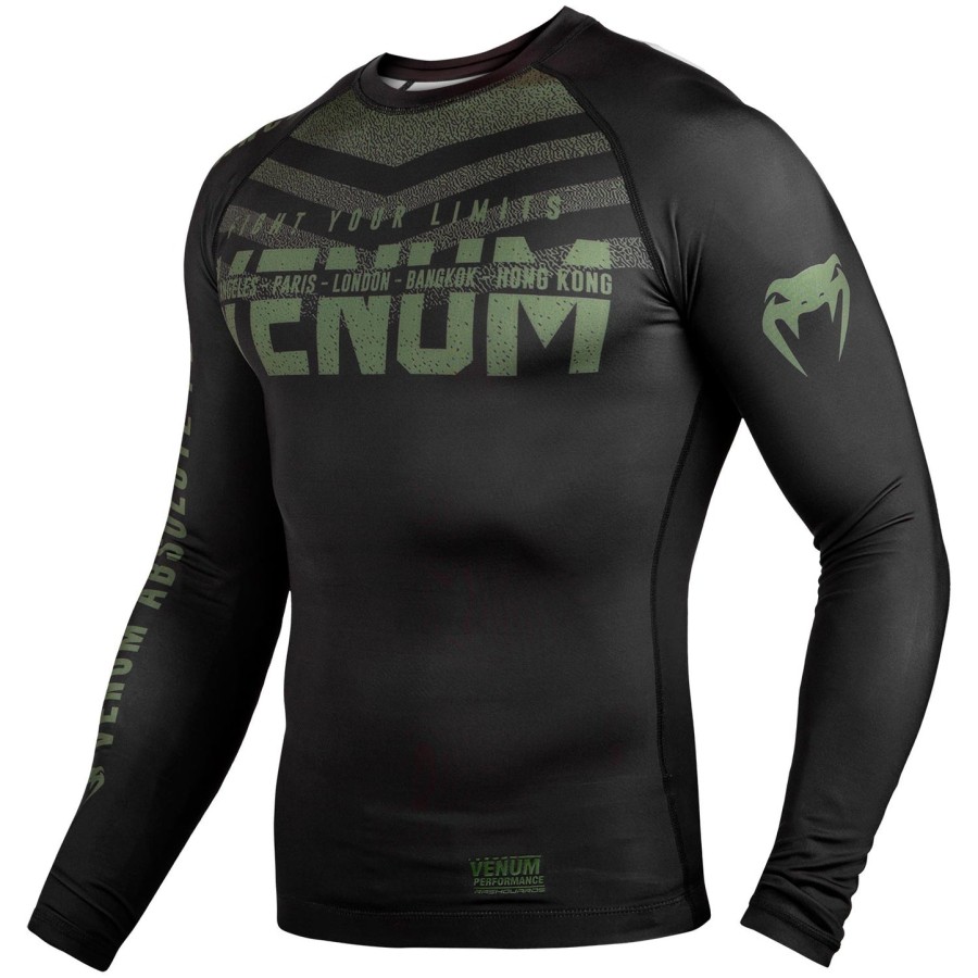 venum signature rashguard - Μακριά μανίκια - ΜαύροΧακί - Αποκλειστικό