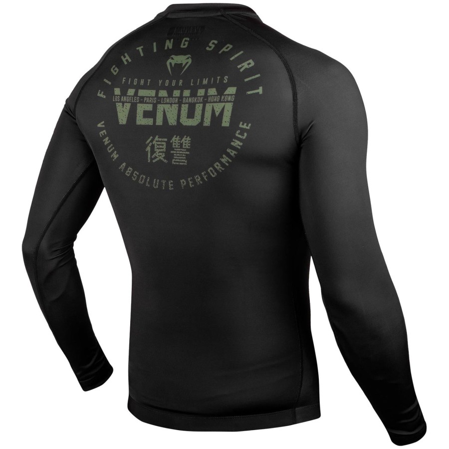 venum signature rashguard - Μακριά μανίκια - ΜαύροΧακί - Αποκλειστικό