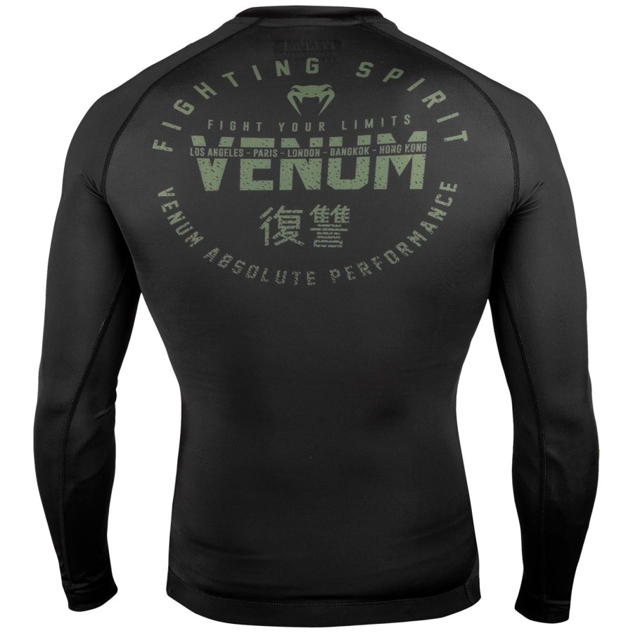 venum signature rashguard - Μακριά μανίκια - ΜαύροΧακί - Αποκλειστικό