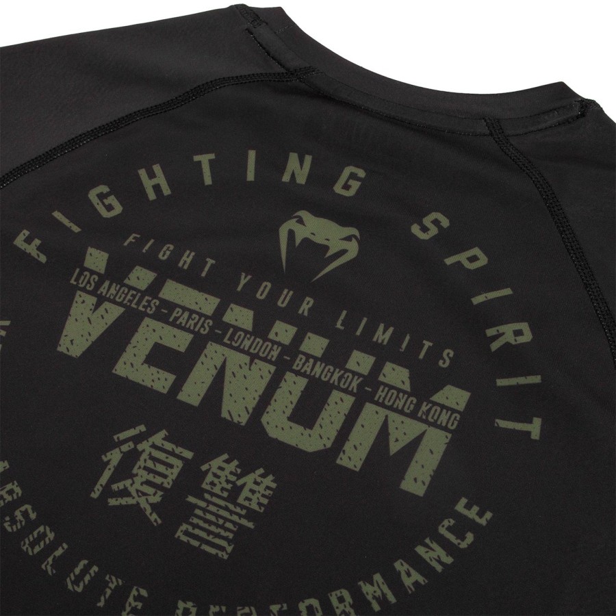 venum signature rashguard - Μακριά μανίκια - ΜαύροΧακί - Αποκλειστικό