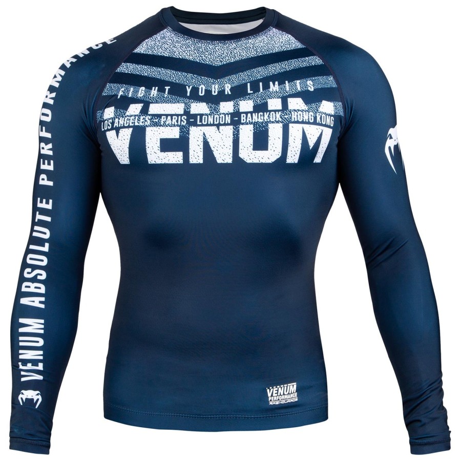 venum signature rashguard - Μακριά Μανίκια - ΜπλεΛευκό