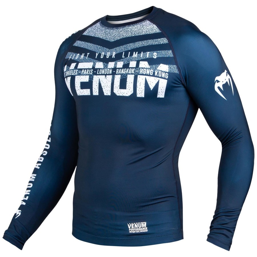 venum signature rashguard - Μακριά Μανίκια - ΜπλεΛευκό