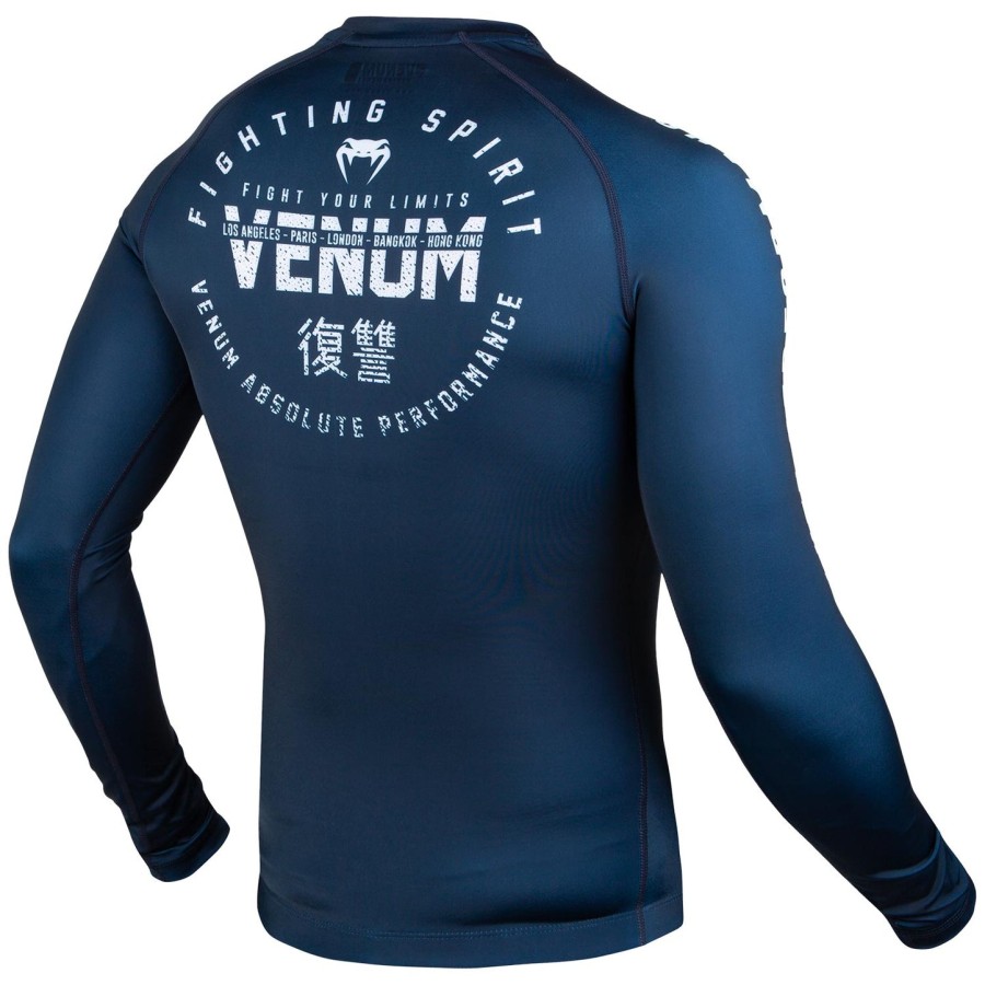 venum signature rashguard - Μακριά Μανίκια - ΜπλεΛευκό