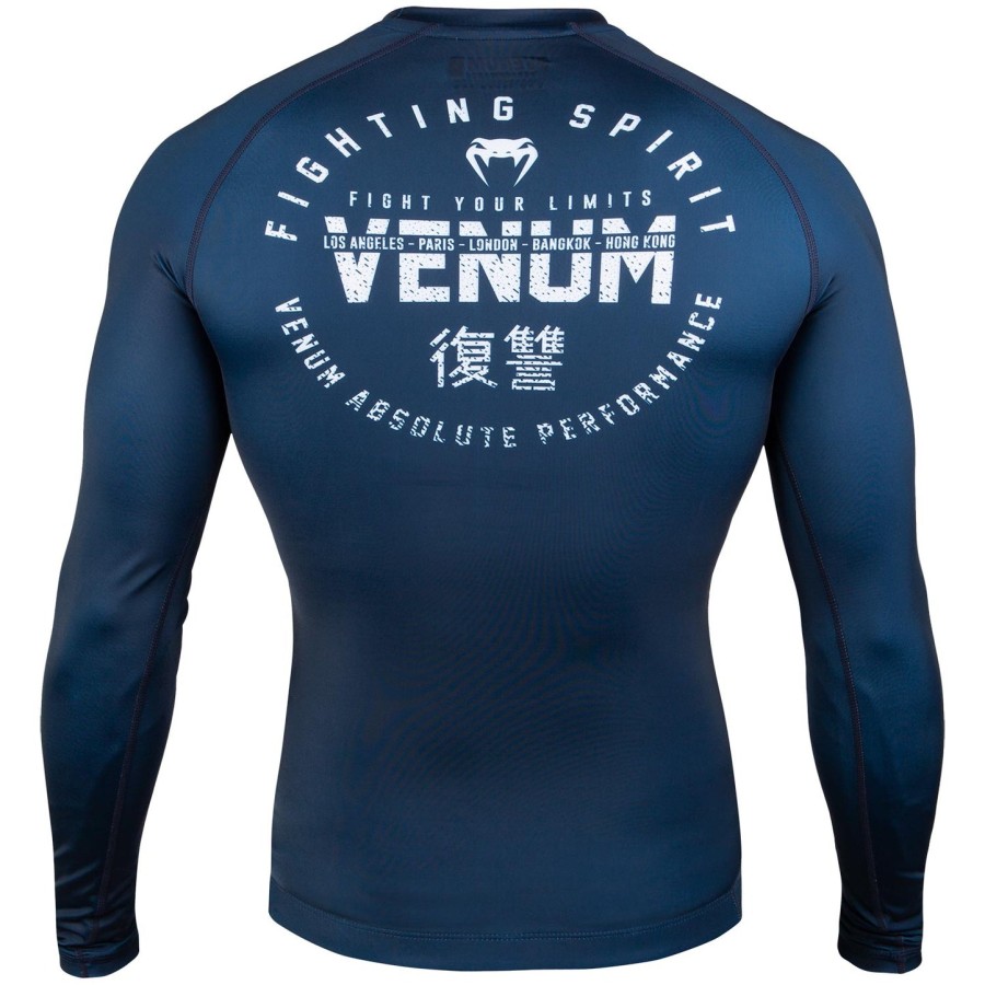 venum signature rashguard - Μακριά Μανίκια - ΜπλεΛευκό