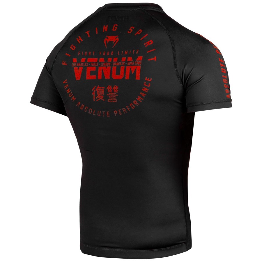 venum signature rashguard - Κοντά Μανίκια - ΜαύροΚόκκινο